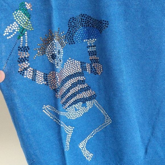 CLEARANCE!!! Zadig & Vol Rhinestone Skull Embellished Linen Short Sleeve Shirt - Picture 5 of 15